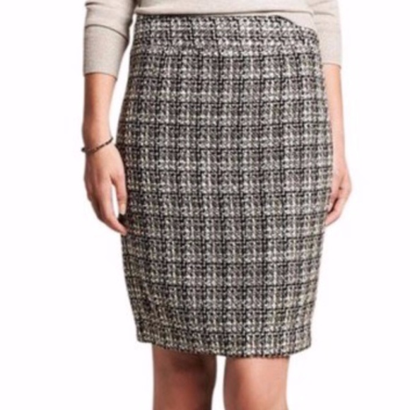 Banana Republic Nubby Wool Tweed Pencil Skirt sz 4 - Picture 1 of 12